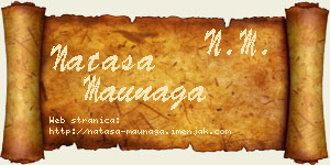 Nataša Maunaga vizit kartica